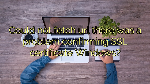Could not fetch url there was a problem confirming SSL certificate Windows?