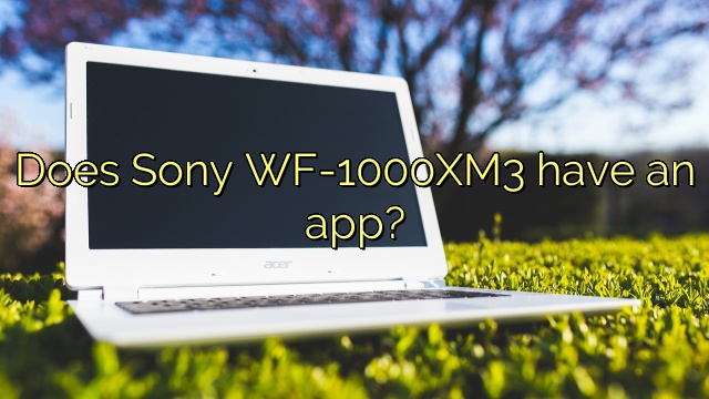 Does Sony WF-1000XM3 have an app?