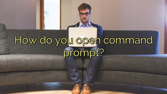 How do you open command prompt?