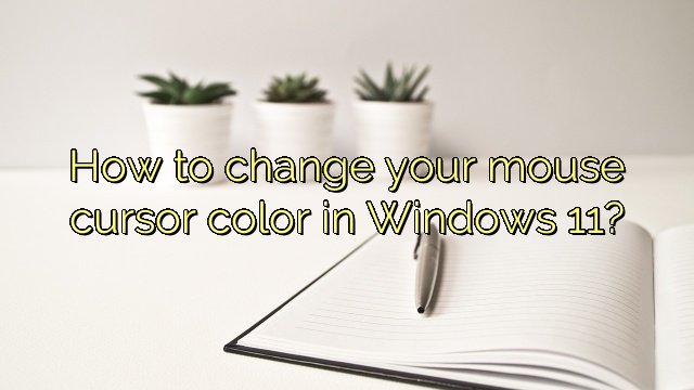 How to change your mouse cursor color in Windows 11?