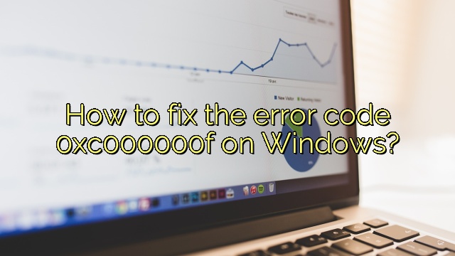 How to fix the error code 0xc000000f on Windows?