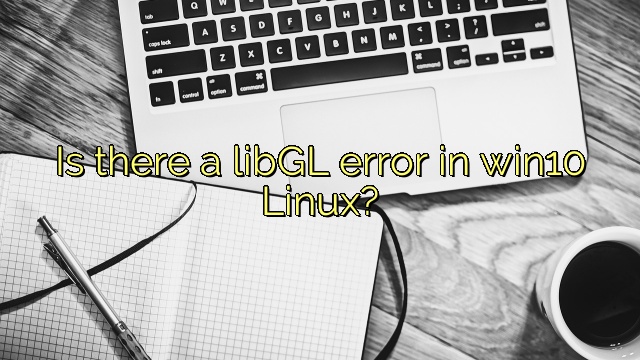 Is there a libGL error in win10 Linux?