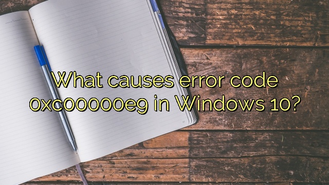 What causes error code 0xc00000e9 in Windows 10?