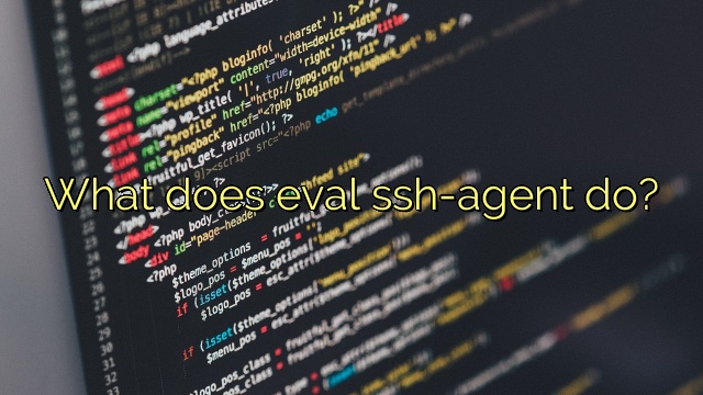 What does eval ssh-agent do?