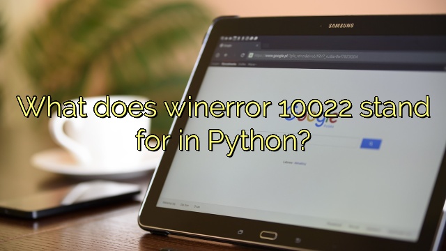What does winerror 10022 stand for in Python?