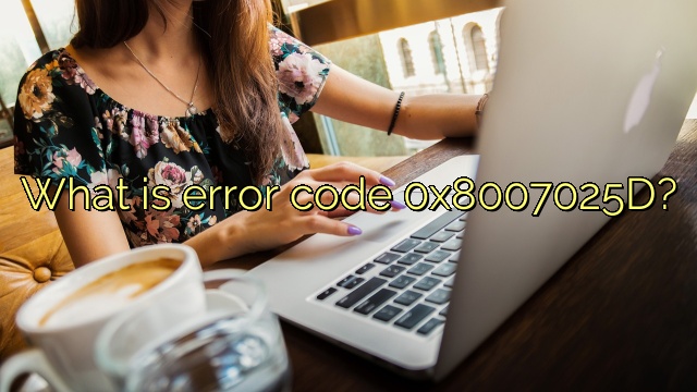 What is error code 0x8007025D?