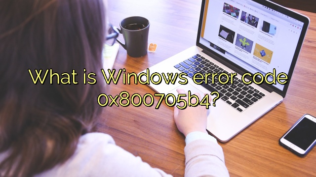 What is Windows error code 0x800705b4?