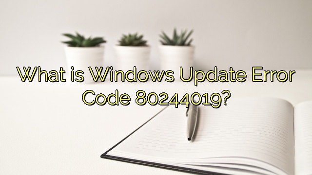 What is Windows Update Error Code 80244019?