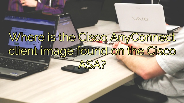 Where is the Cisco AnyConnect client image found on the Cisco ASA?